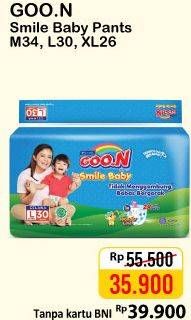 Promo Harga Goon Smile Baby Pants L30, M34, XL26 26 pcs - Alfamart