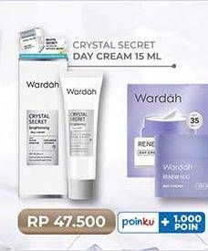 Promo Harga Wardah Crystal Secret Day Cream 15 gr - Indomaret