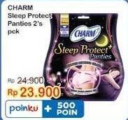 Promo Harga Charm Sleep Protect Plus Panties 2 pcs - Indomaret