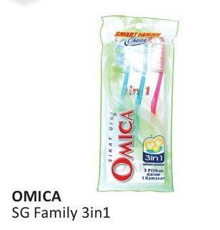 Promo Harga OMICA Sikat Gigi Family 3 pcs - Alfamart