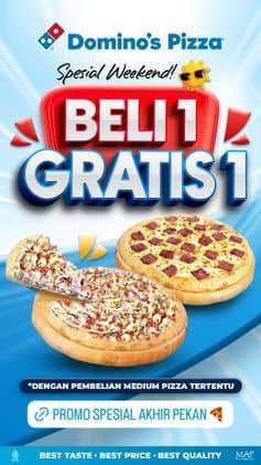 Promo Harga Beli 1 Gratis 1  - Domino Pizza