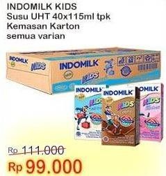 Promo Harga INDOMILK Susu UHT Kids All Variants per 40 pcs 115 ml - Indomaret