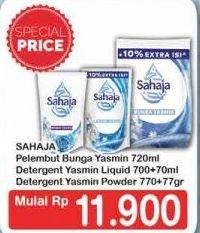Promo Harga SAHAJA Pelembut 720ml/ Detergent Liquid 770ml/Powder 847gr  - Hypermart