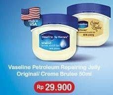Promo Harga VASELINE Repairing Jelly Original, Creme Brulee 50 ml - Indomaret