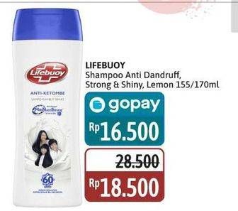 Promo Harga Lifebuoy Shampoo Anti Dandruff, Strong Shiny, Refresh Cool 155 ml - Alfamidi