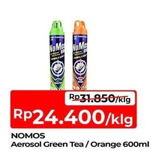 Promo Harga Nomos Aerosol Green Tea, Orange 600 ml - TIP TOP
