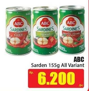 Promo Harga ABC Sardines All Variants 155 gr - Hari Hari