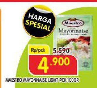 Promo Harga MAESTRO Mayonnaise Light 100 gr - Superindo