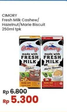 Promo Harga Cimory Susu UHT Cashew, Hazelnut, Marie Biscuits 250 ml - Indomaret