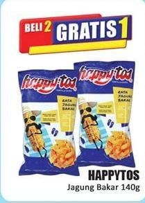 Promo Harga HAPPY TOS Tortilla Chips Jagung Bakar/Roasted Corn 140 gr - Hari Hari