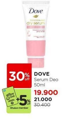 Promo Harga Dove Deodorant Dry Serum 50 ml - Watsons