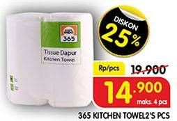 Promo Harga 365 Kitchen Towel Tissue per 2 pcs 50 sheet - Superindo