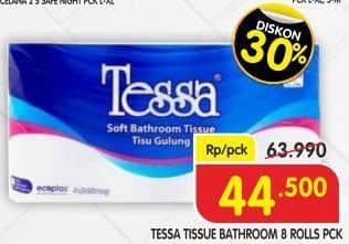 Promo Harga Tessa Toilet Tissue per 8 pcs 300 sheet - Superindo