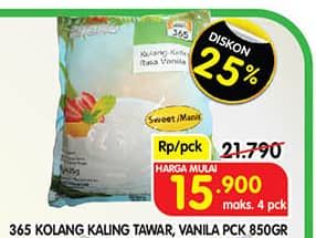 Promo Harga 365 Kolang-Kaling Tawar, Vanila 850 gr - Superindo