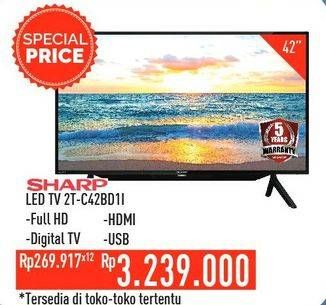 Promo Harga SHARP 2T-C42BD1i | LED TV 42"  - Hypermart