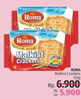 Promo Harga ROMA Malkist Crackers 150 gr - LotteMart