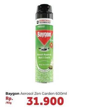 Promo Harga BAYGON Insektisida Spray Zen Garden 600 ml - Carrefour