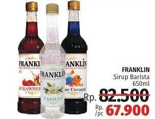 Promo Harga FRANKLIN Syrup Barista 650 ml - LotteMart