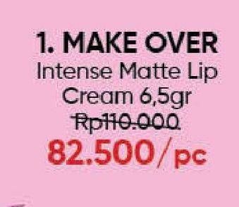 Promo Harga MAKE OVER Intense Matte Lip Cream 6 gr - Guardian