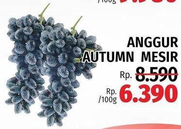 Promo Harga Anggur Autumn Mesir per 100 gr - LotteMart