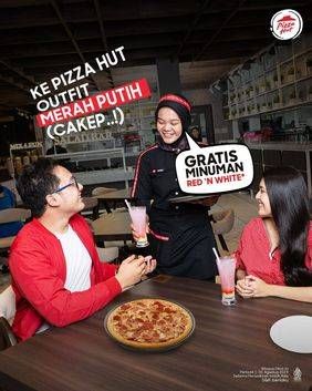 Promo Harga Gratis Minuman Red n White  - Pizza Hut
