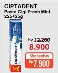 Promo Harga CIPTADENT Pasta Gigi Maxi 12 Plus Fresh Mint 250 gr - Alfamart
