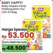 Promo Harga Baby Happy Baby Diapers Pants Fun & Comfort M34+2, L30+2 32 pcs - Indomaret