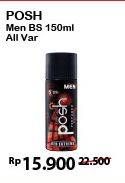 Promo Harga POSH Men Perfumed Body Spray All Variants 150 ml - Alfamart