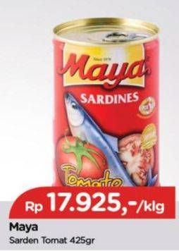 Promo Harga Maya Sardines Tomat / Tomato 425 gr - TIP TOP