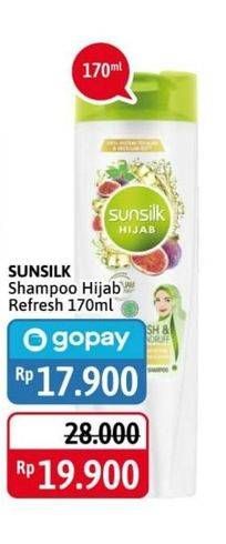 Promo Harga SUNSILK Hijab Shampoo Refresh Anti Dandruff, Refresh Hairfall Solution, Refresh Volume 170 ml - Alfamidi