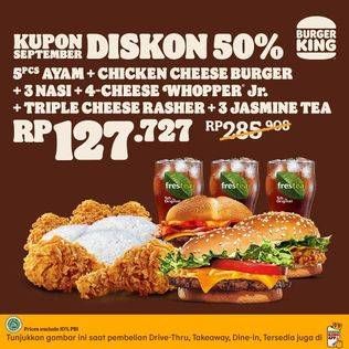 Promo Harga Burger, Nasi Ayam, Jasmine Tea  - Burger King