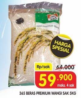 Promo Harga 365 Beras 5 kg - Superindo