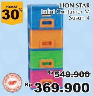 Promo Harga LION STAR Infini Container Susun 4  - Giant