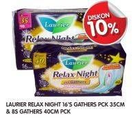 Promo Harga LAURIER Relax Night 35cm 16s / 40cm 8s  - Superindo