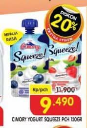 Promo Harga Cimory Squeeze Yogurt All Variants 120 gr - Superindo