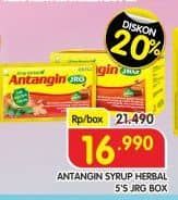 Promo Harga Antangin Jrg Syrup Herbal per 5 sachet 15 ml - Superindo