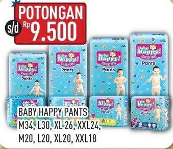 Promo Harga Baby Happy Body Fit Pants M34, L30, XL26, XXL24, M20, L20, XL20, XXL18  - Hypermart