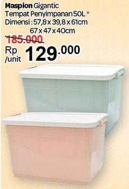 Promo Harga MASPION Giga Container Box 50 ltr - Carrefour