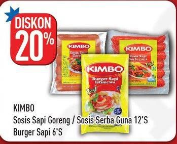 Promo Harga KIMBO Sosis Sapi Goreng/Sosis Sapi Serbaguna/Beef Burger  - Hypermart
