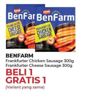 Promo Harga Benfarm Frankfurter Sausage Cheese, Chicken 300 gr - Yogya