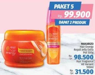 Promo Harga MAKARIZO Hair Energy Royal Jelly Extract + Hair Fragrance  - LotteMart