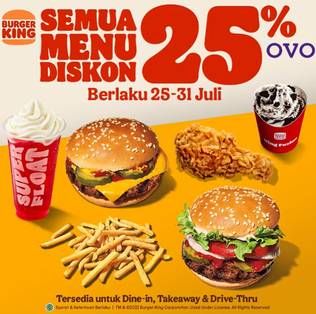 Promo Harga Burger King Burger  - Burger King