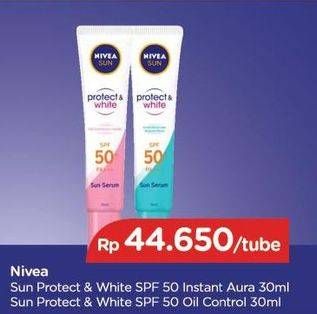 Promo Harga Nive Sun Protect & White SPF 50 Instant Aura/Oil Control  - TIP TOP