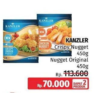 Promo Harga KANZLER Chicken Nugget Crispy, Original 450 gr - LotteMart