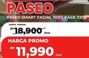 Promo Harga Paseo Facial Tissue 720 sheet - Carrefour