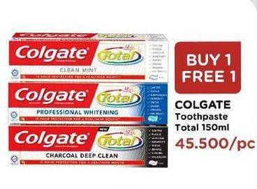Promo Harga COLGATE Toothpaste Total 150 gr - Watsons