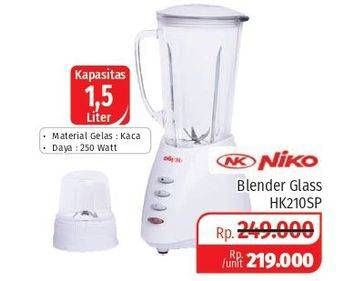 Promo Harga NIKO Blender Glass NK-210SP 1 pcs - Lotte Grosir
