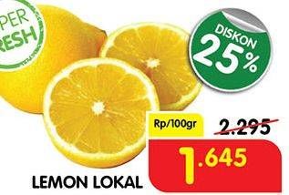 Promo Harga Lemon Lokal per 100 gr - Superindo