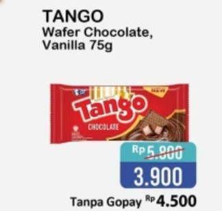 Promo Harga TANGO Wafer Chocolate, Vanilla 75 gr - Alfamart