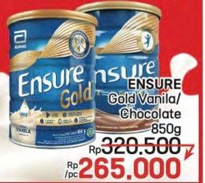 Promo Harga Ensure Gold Wheat Gandum Vanilla, Coklat 850 gr - LotteMart